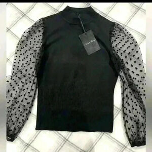 Fancy black knit top